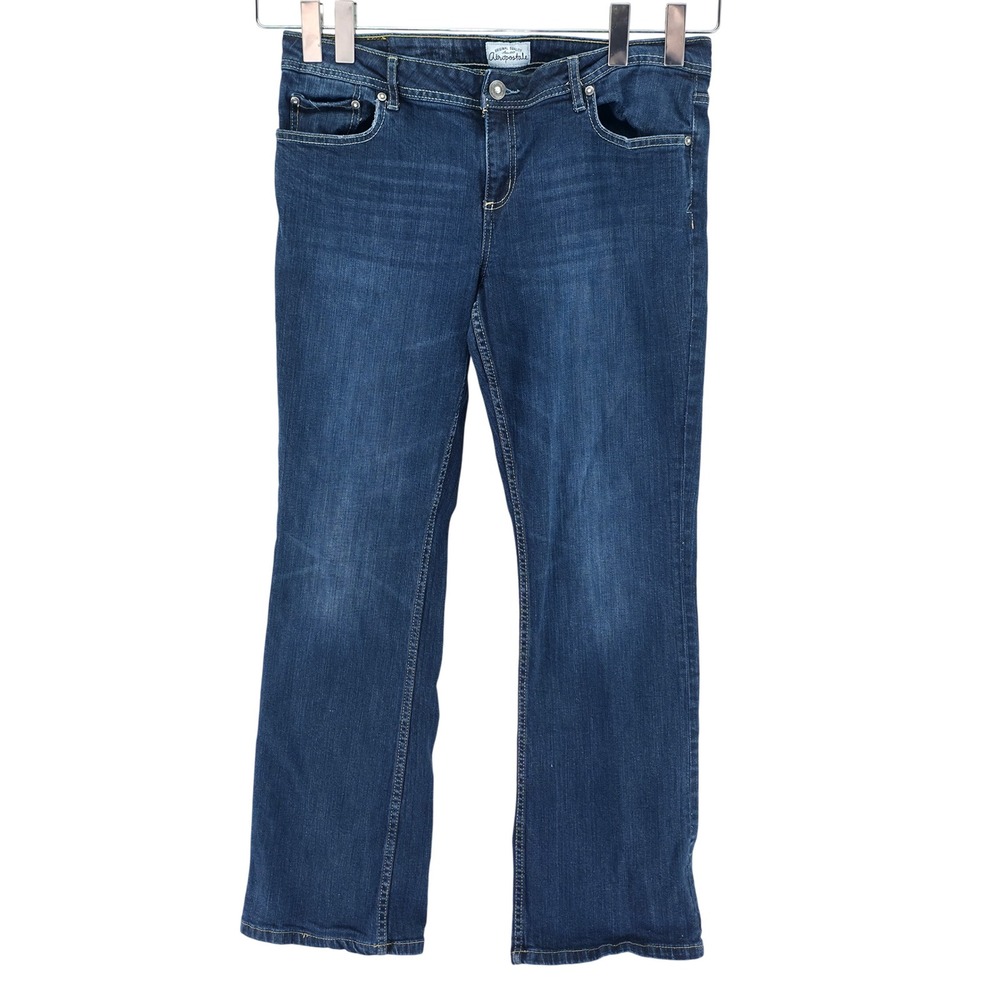 Aeropostale Chelsea Bootcut Jeans Womens 15/16 Dark Wash Blue Denim Stretch 6305
